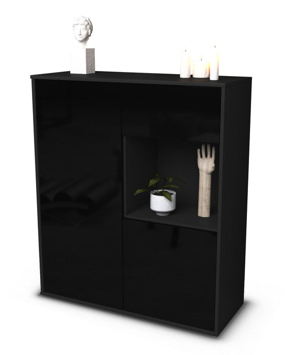 Highboard Larina, Schwarz Studio (92x108x35cm) - Dekati GmbH