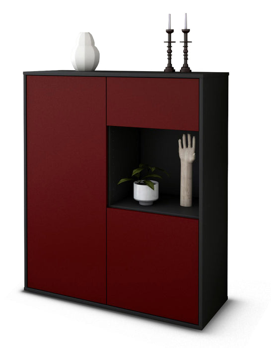 Highboard Larina, Bordeaux Studio (92x108x35cm) - Dekati GmbH