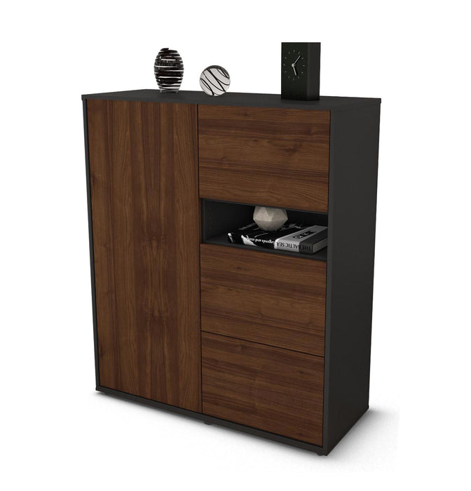 Highboard Leana, Walnuss Studio (92x108x35cm) - Dekati GmbH