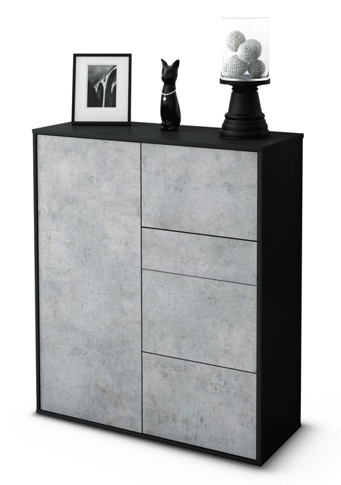 Highboard Leandra, Beton Studio (92x108x35cm) - Dekati GmbH