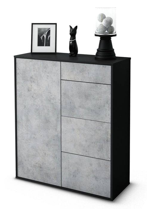 Highboard Lelia, Beton Studio (92x108x35cm) - Dekati GmbH