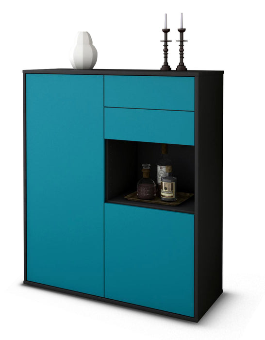 Highboard Leona, Türkis Studio (92x108x35cm) - Dekati GmbH