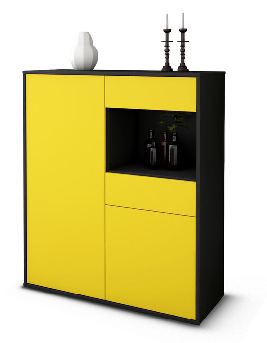 Highboard Leoni, Gelb Studio (92x108x35cm) - Dekati GmbH