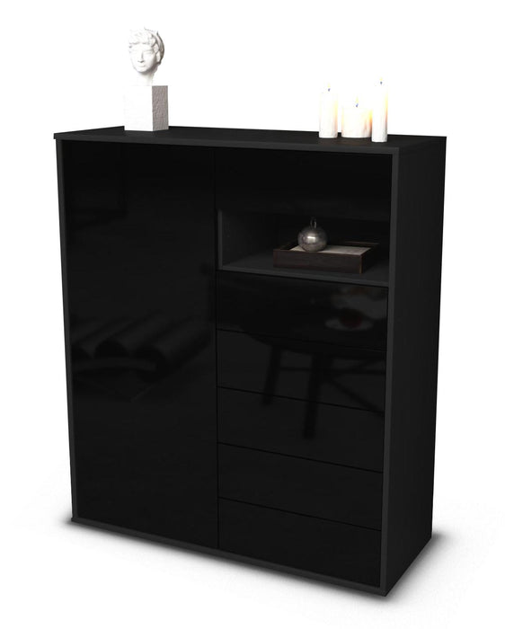 Highboard Lola, Schwarz Studio (92x108x35cm) - Dekati GmbH