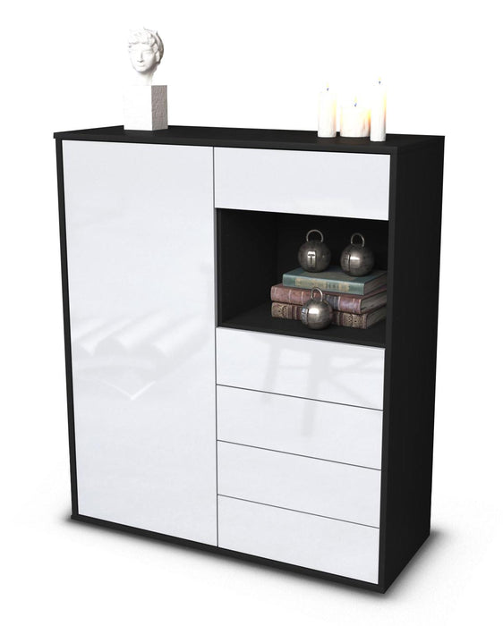 Highboard Loredana, Weiß Studio (92x108x35cm) - Dekati GmbH