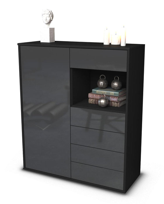 Highboard Loredana, Grau Studio (92x108x35cm) - Dekati GmbH