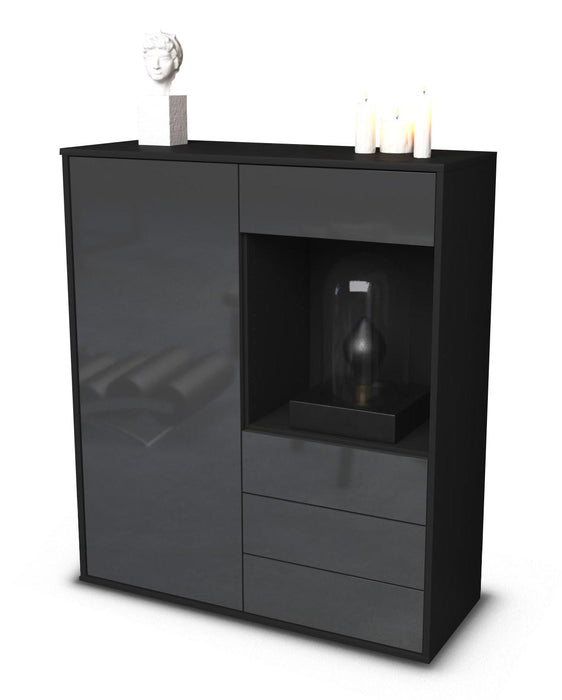 Highboard Lorella, Grau Studio (92x108x35cm) - Dekati GmbH