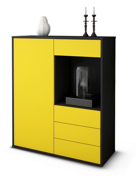 Highboard Lorella, Gelb Studio (92x108x35cm) - Dekati GmbH