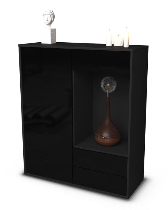 Highboard Lorena, Schwarz Studio (92x108x35cm) - Dekati GmbH