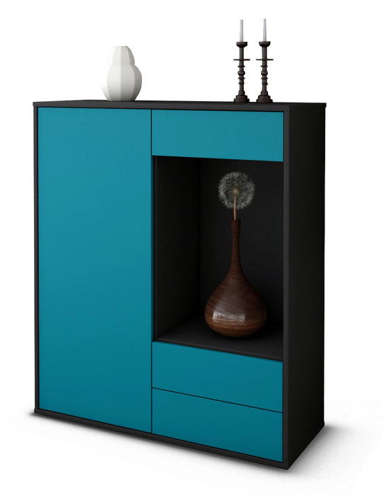 Highboard Lorena, Türkis Studio (92x108x35cm) - Dekati GmbH