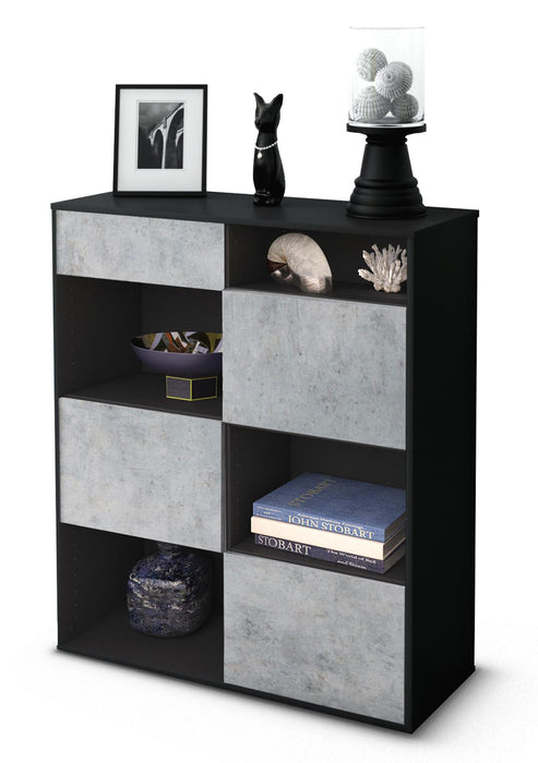 Highboard Zelinda, Beton Studio (92x108x35cm) - Dekati GmbH