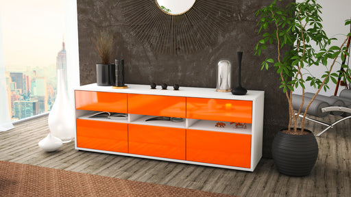 Lowboard Annalena, Orange (136x49x35cm)