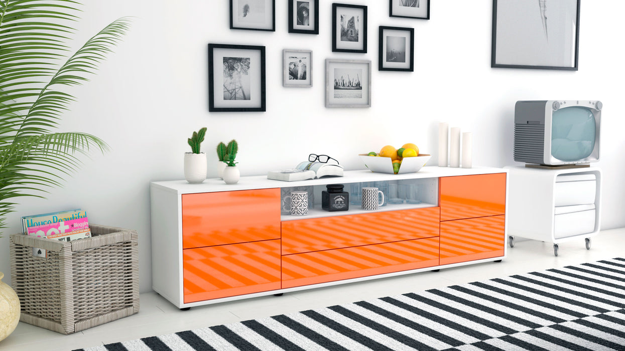 Lowboard Aurora, Orange (180x49x35cm)