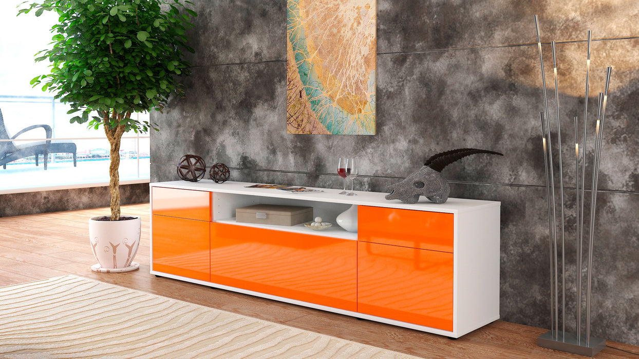 Lowboard Bernadetta, Orange (180x49x35cm)