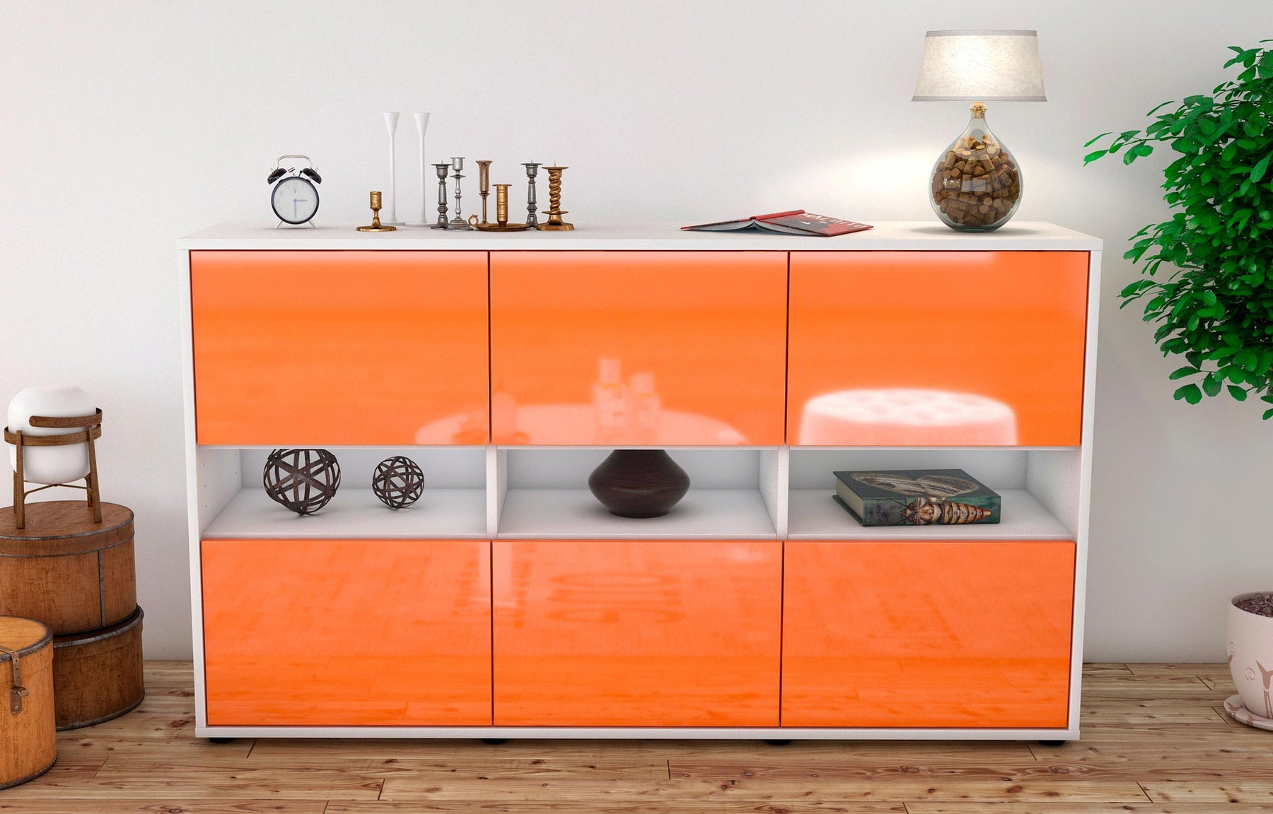 Sideboard Diletta, Orange (136x79x35cm)