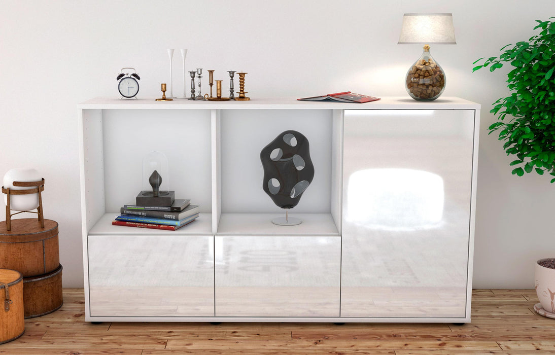 Sideboard Dolcia, Weiß (136x79x35cm)