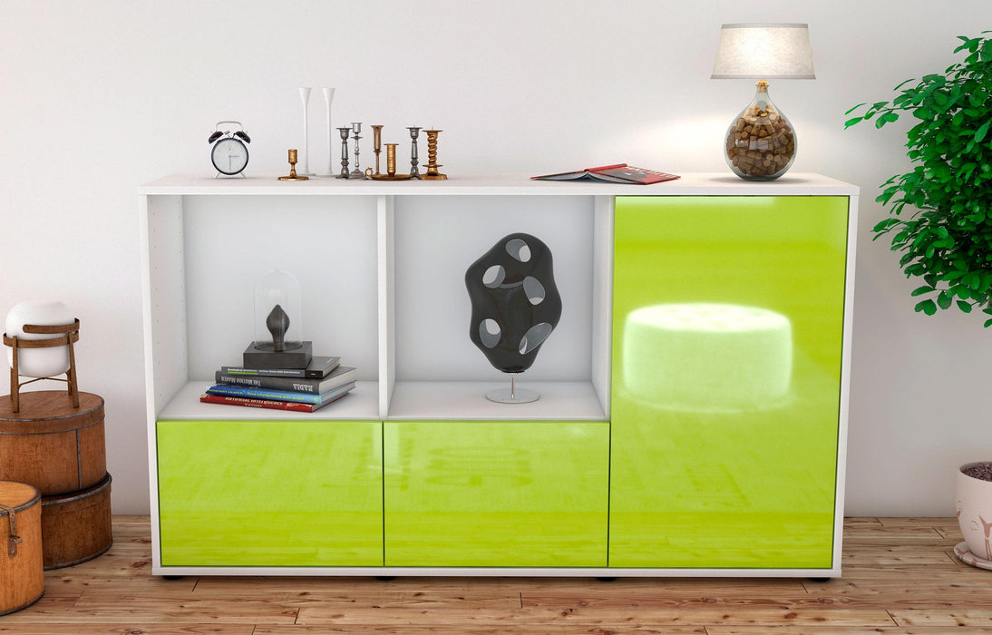 Sideboard Dolcia, Grün (136x79x35cm)