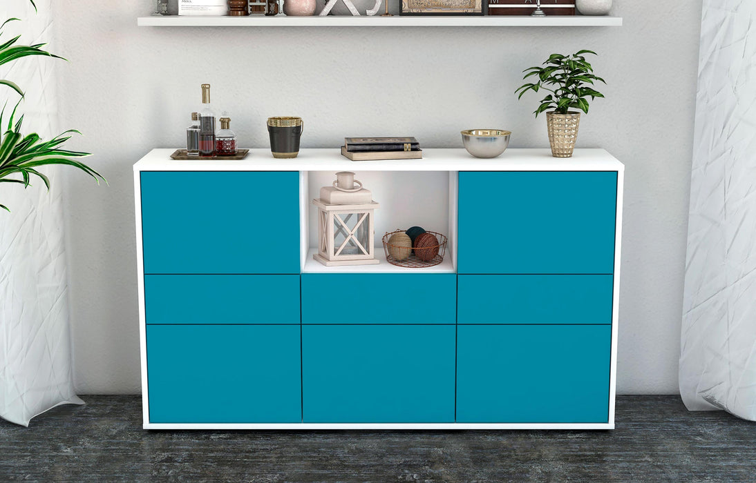 Sideboard Dominika, Türkis (136x79x35cm)