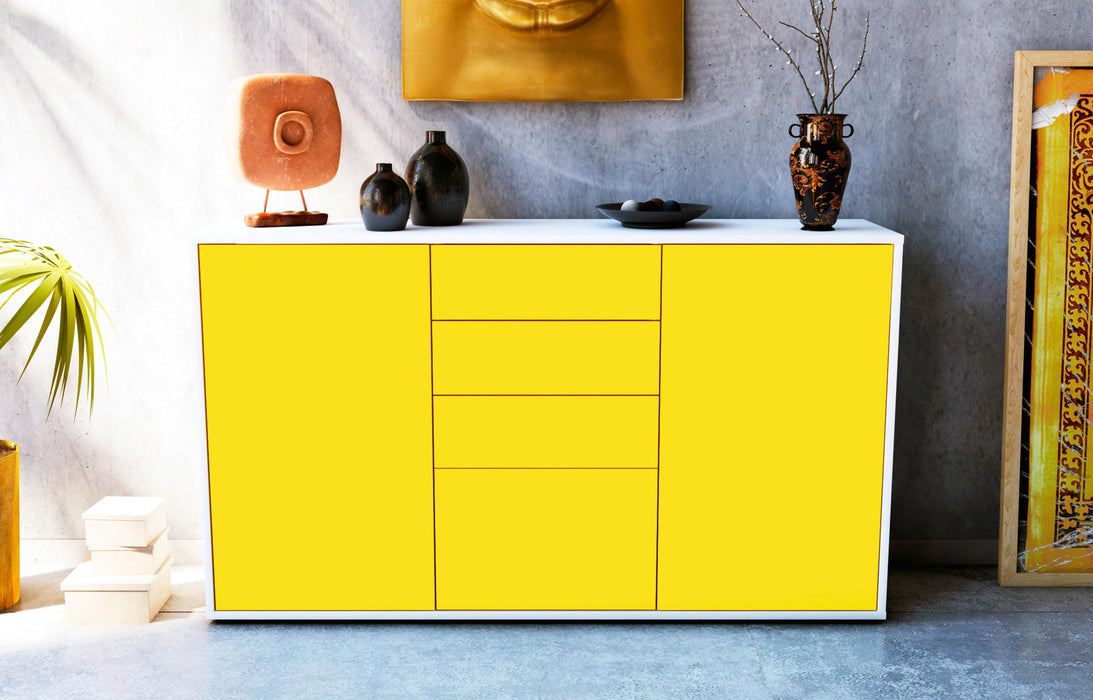 Sideboard Donatella, Gelb (136x79x35cm)