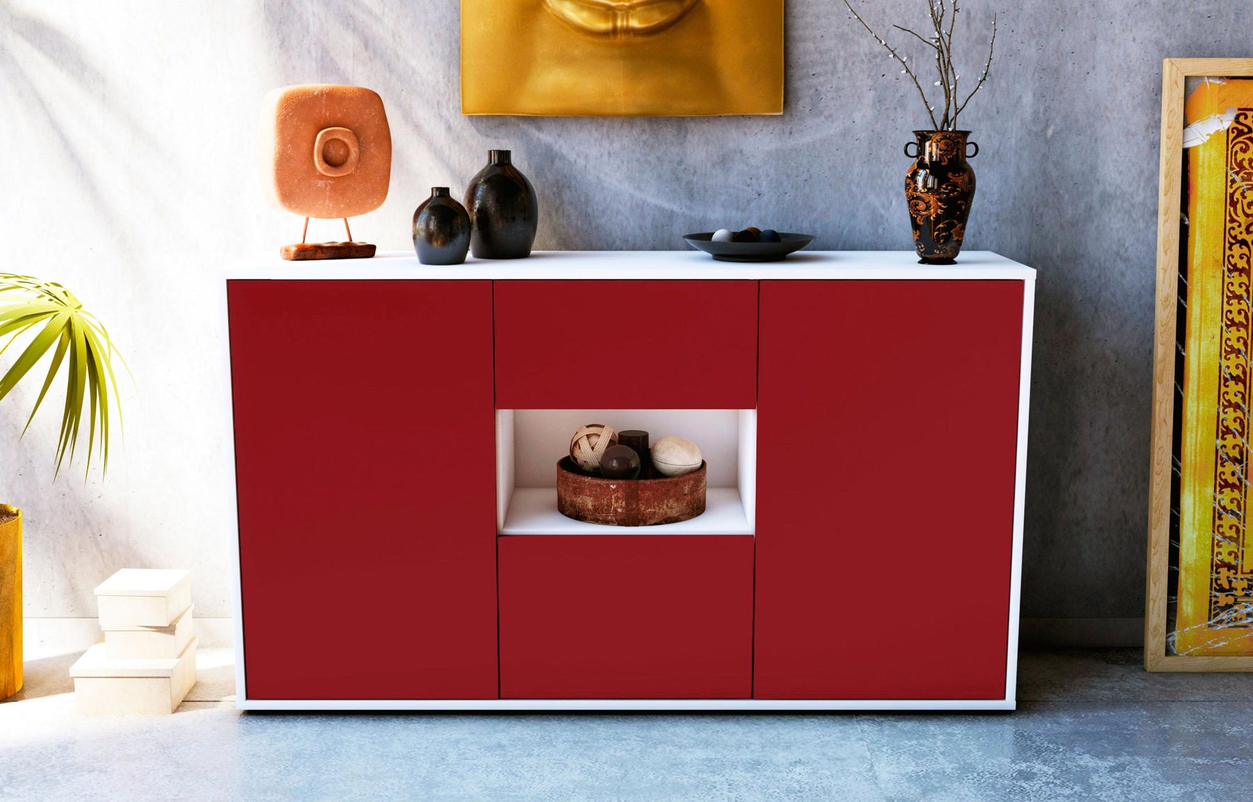 Sideboard Doriana, Bordeaux (136x79x35cm)