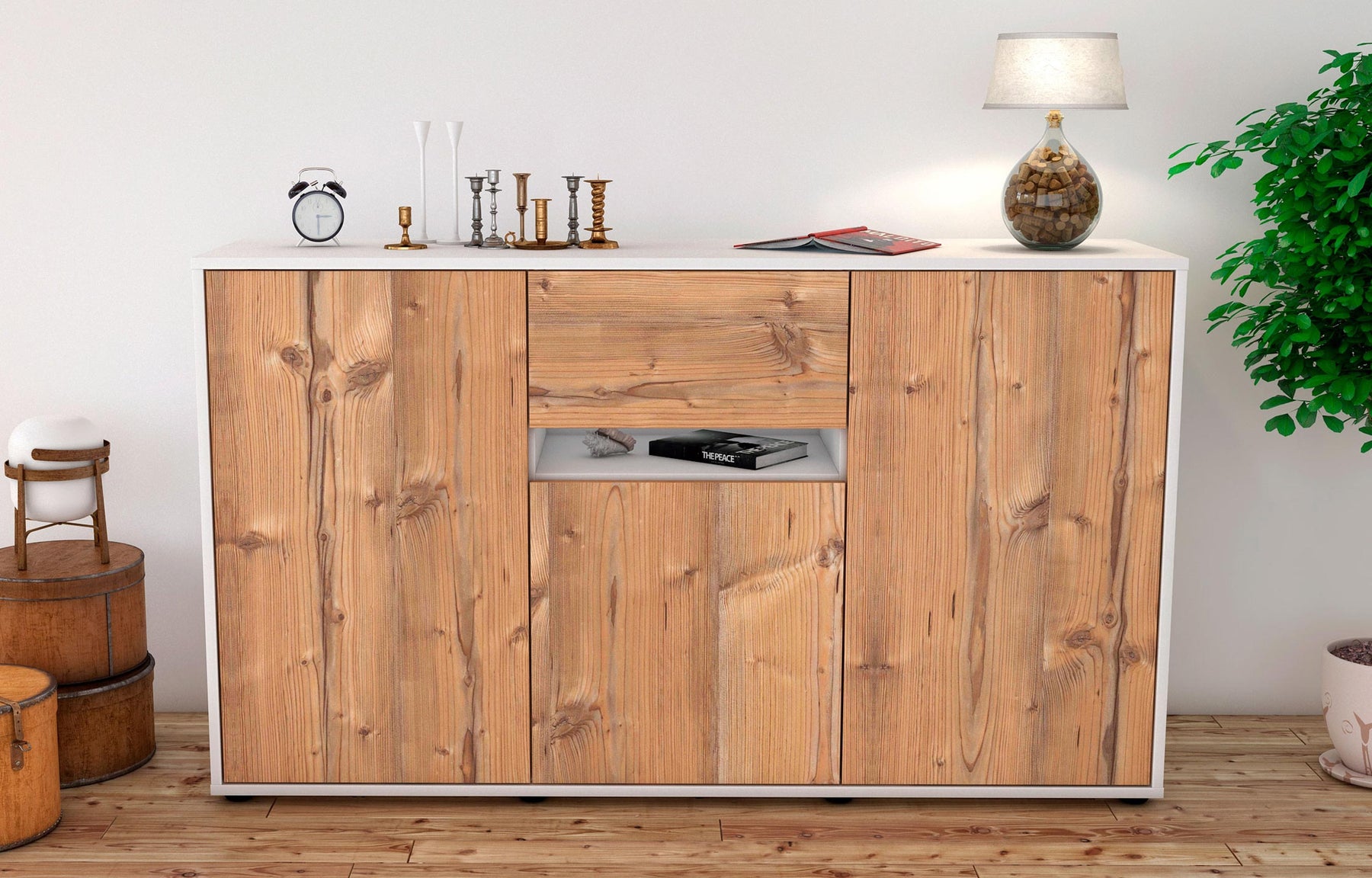 Sideboard Dorina, Pinie (136x79x35cm)