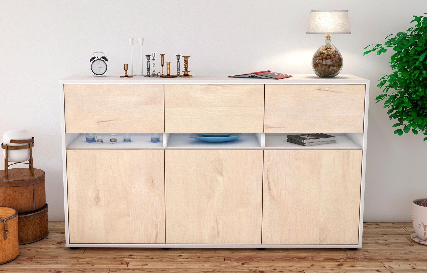 Sideboard Dorinde , Zeder (136x79x35cm)