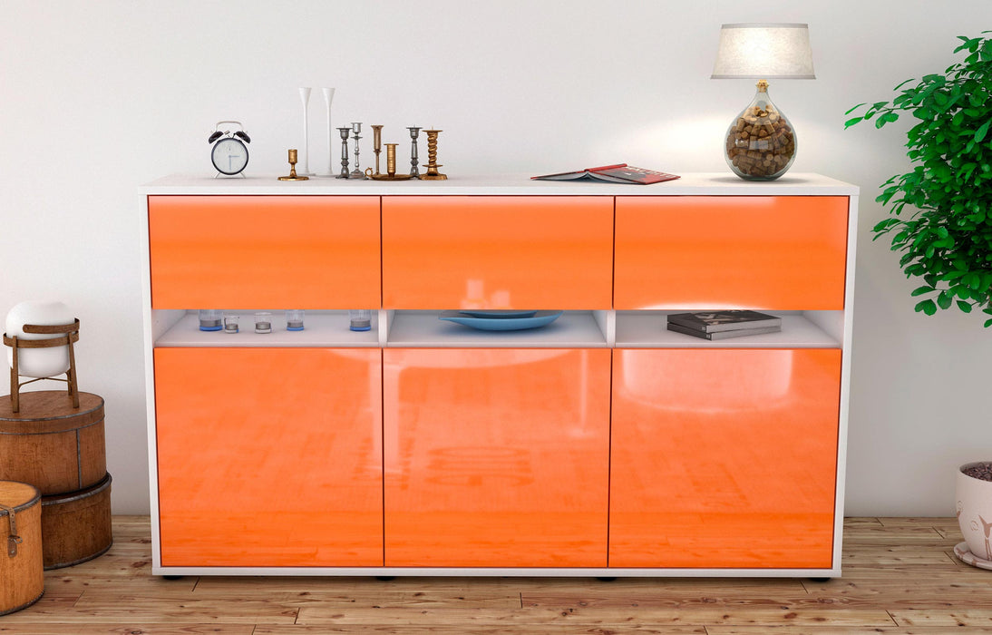 Sideboard Dorinde, Orange (136x79x35cm)