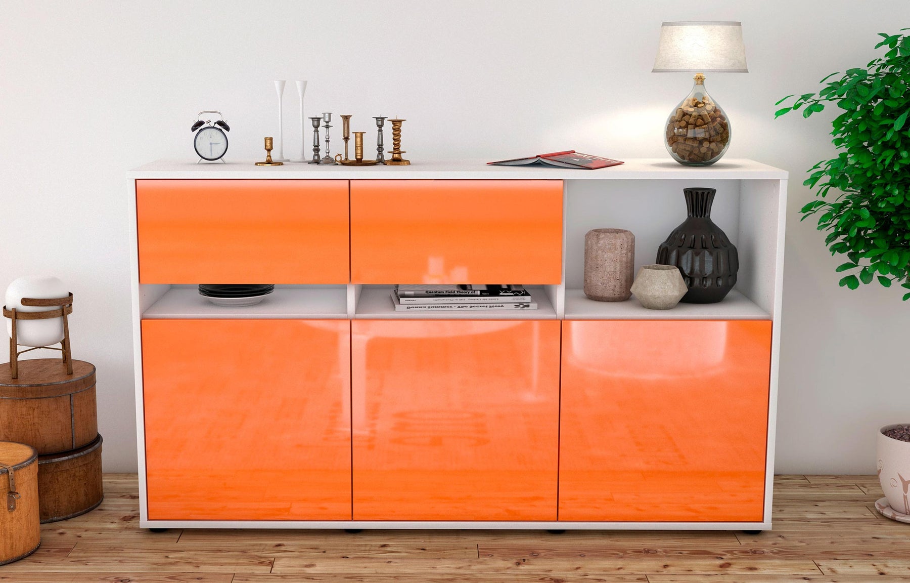 Sideboard Dorotea, Orange (136x79x35cm)