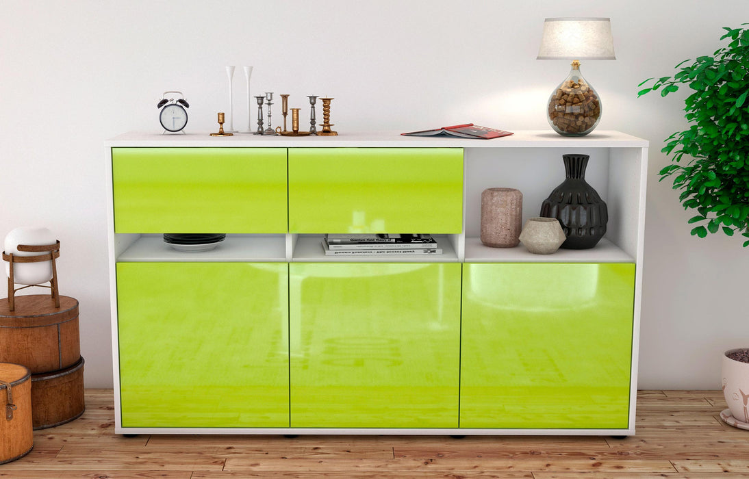 Sideboard Dorotea, Grün (136x79x35cm)