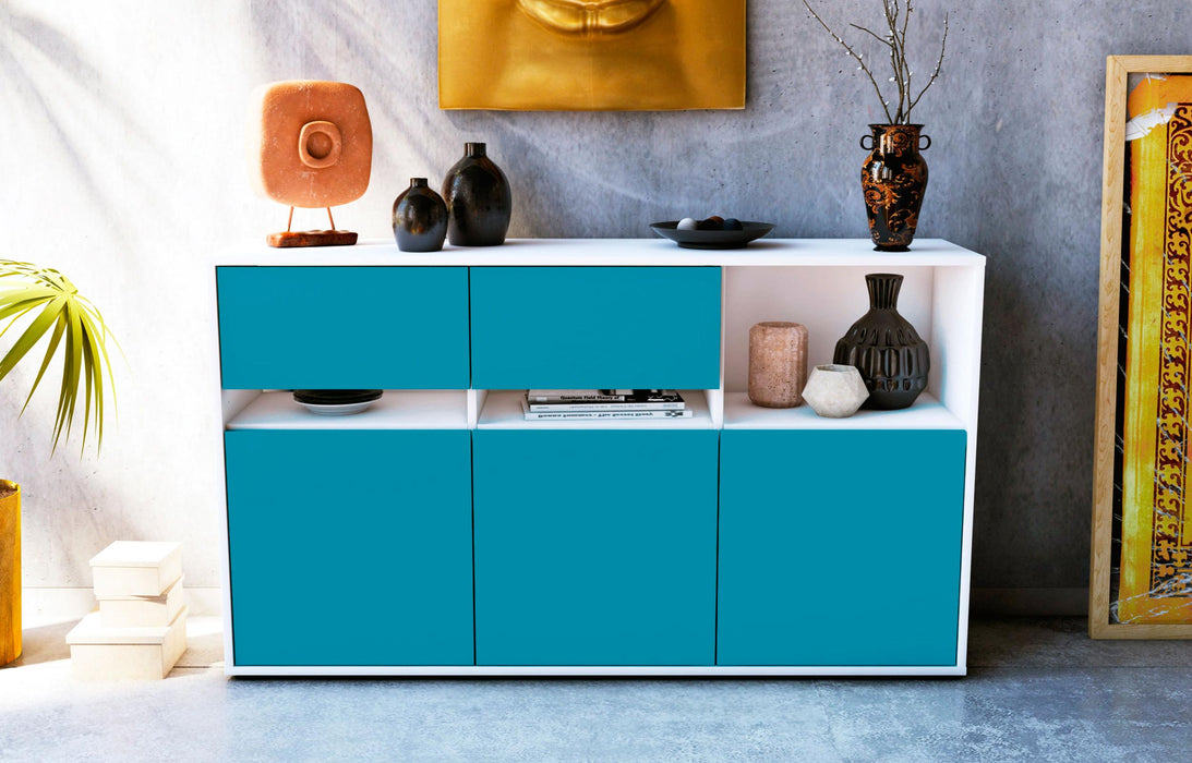 Sideboard Dorotea, Türkis (136x79x35cm)