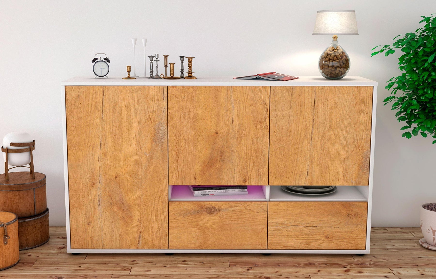 Sideboard Ebe, Eiche (136x79x35cm)