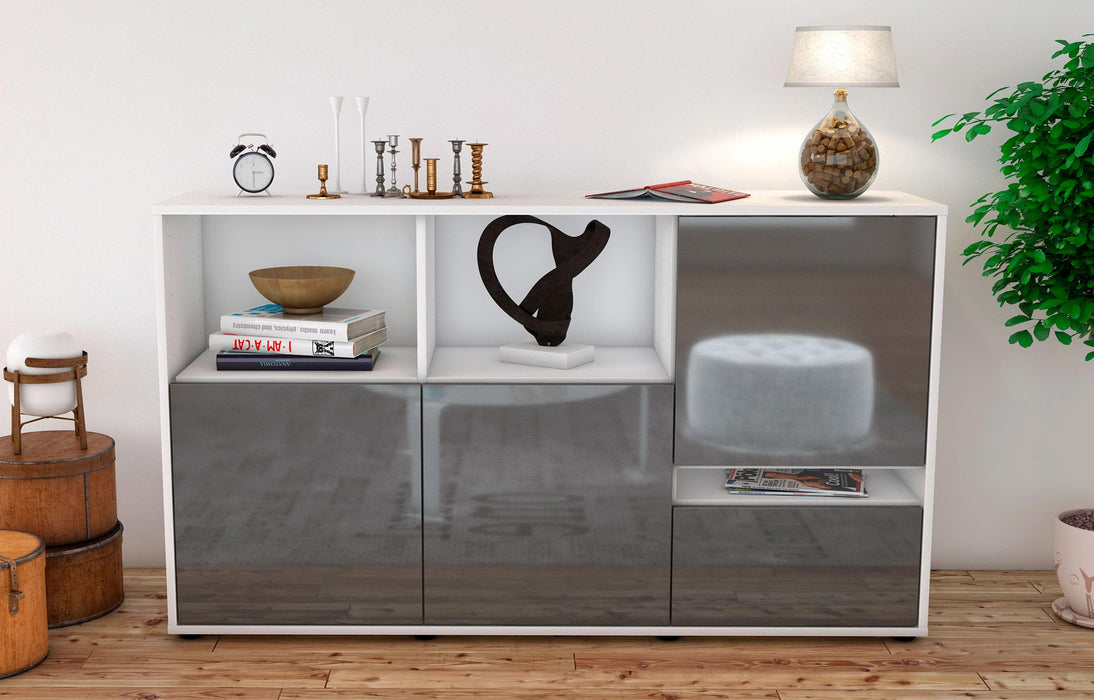 Sideboard Eda, Grau (136x79x35cm)