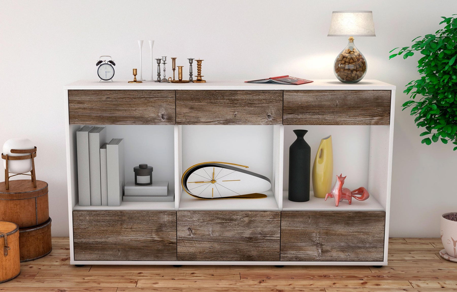 Sideboard Efisia, Treibholz (136x79x35cm)