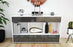 Sideboard Efisia, Grau (136x79x35cm)