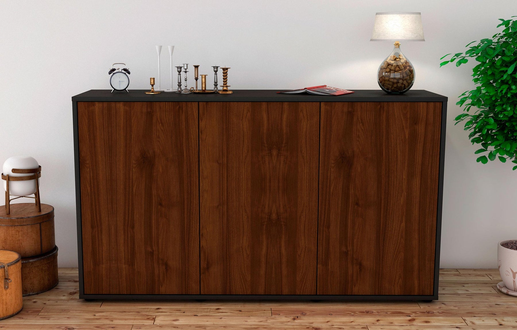 Sideboard Delia, Walnuss (136x79x35cm)