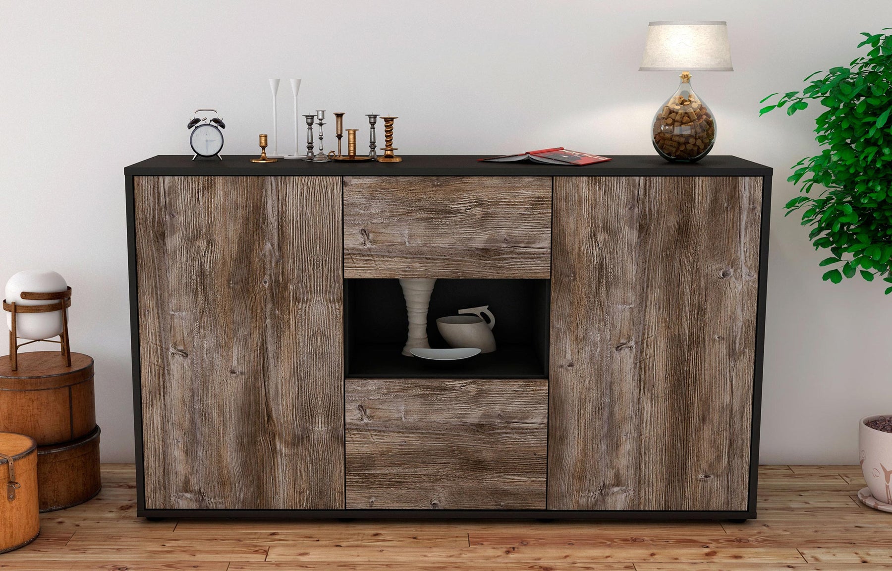 Sideboard Denise, Treibholz (136x79x35cm)