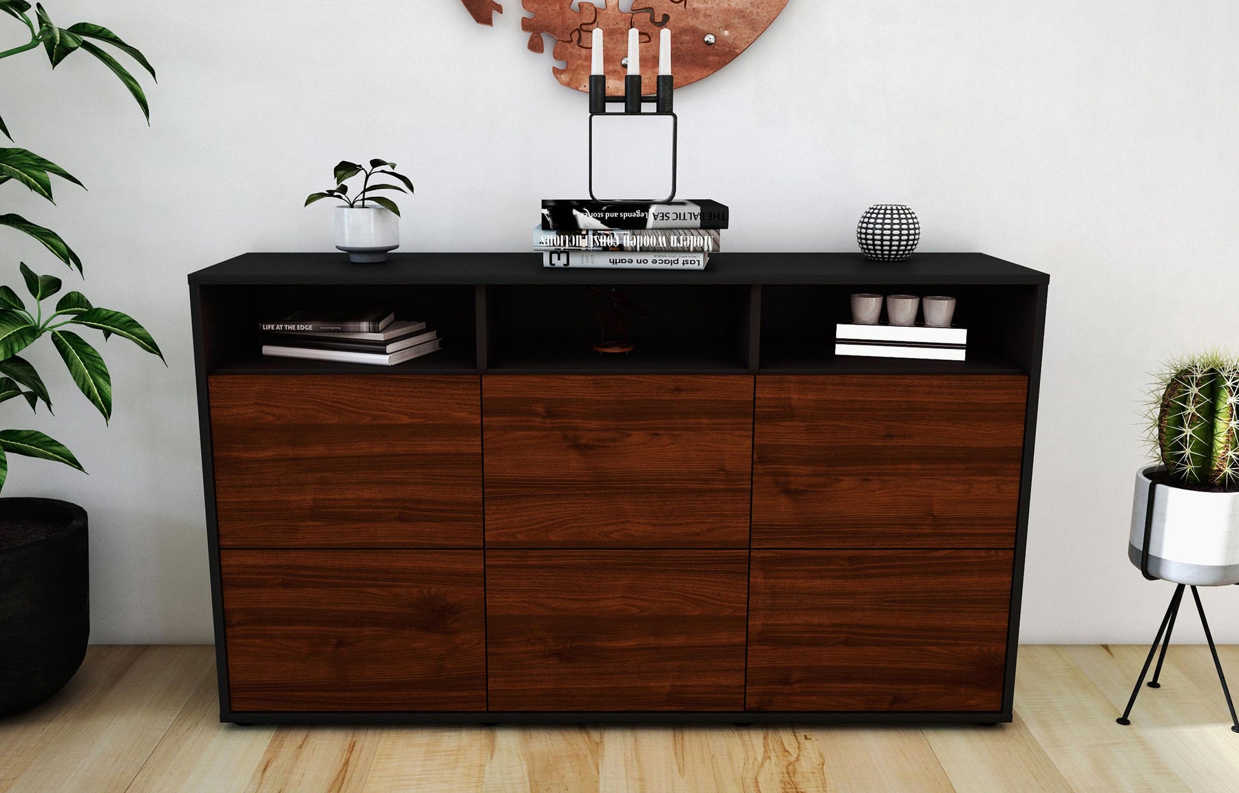 Sideboard Dilara, Walnuss (136x79x35cm)