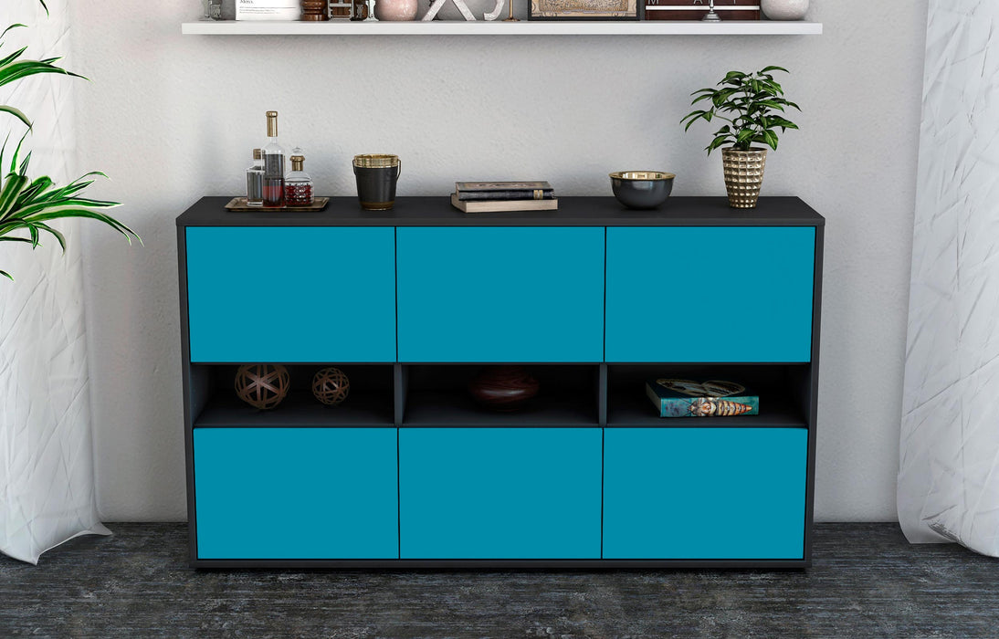 Sideboard Diletta, Türkis (136x79x35cm)