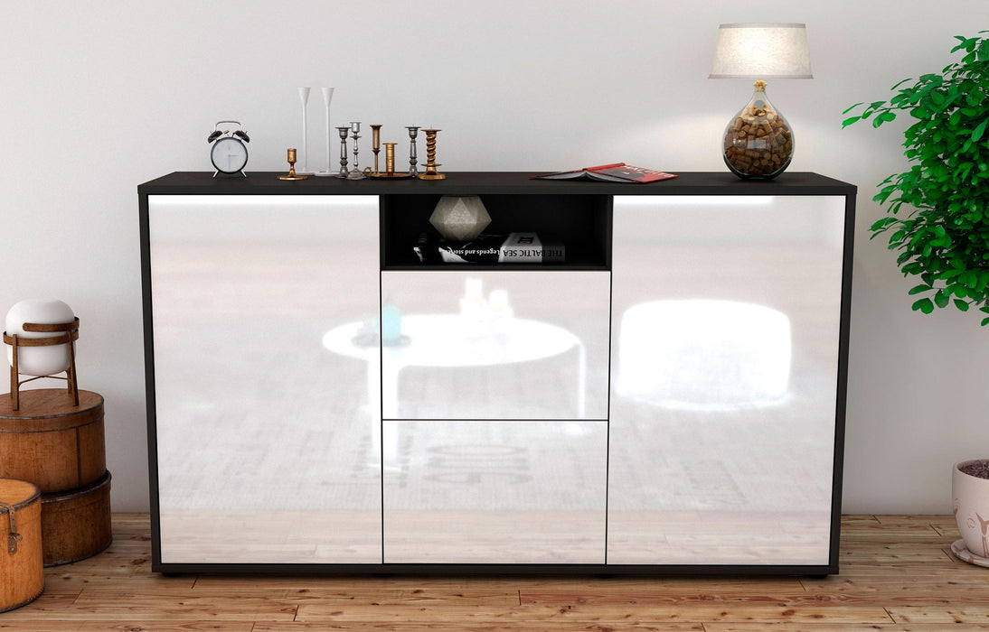 Sideboard Dimphi, Weiß (136x79x35cm)