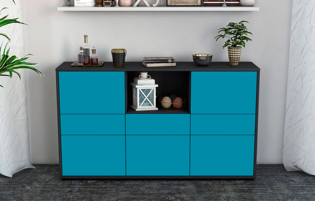 Sideboard Dominika, Türkis (136x79x35cm)