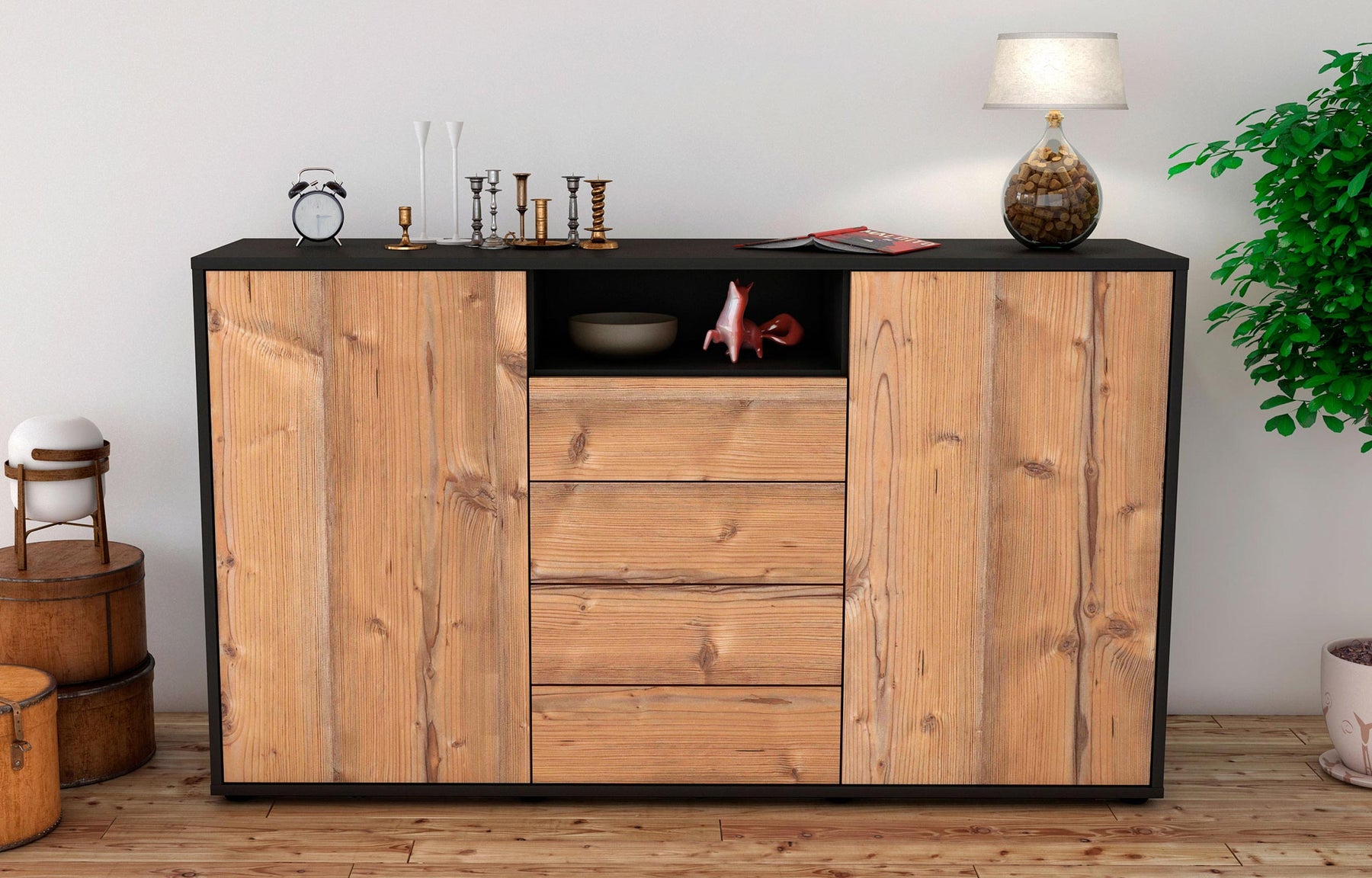 Sideboard Donnice, Pinie (136x79x35cm)