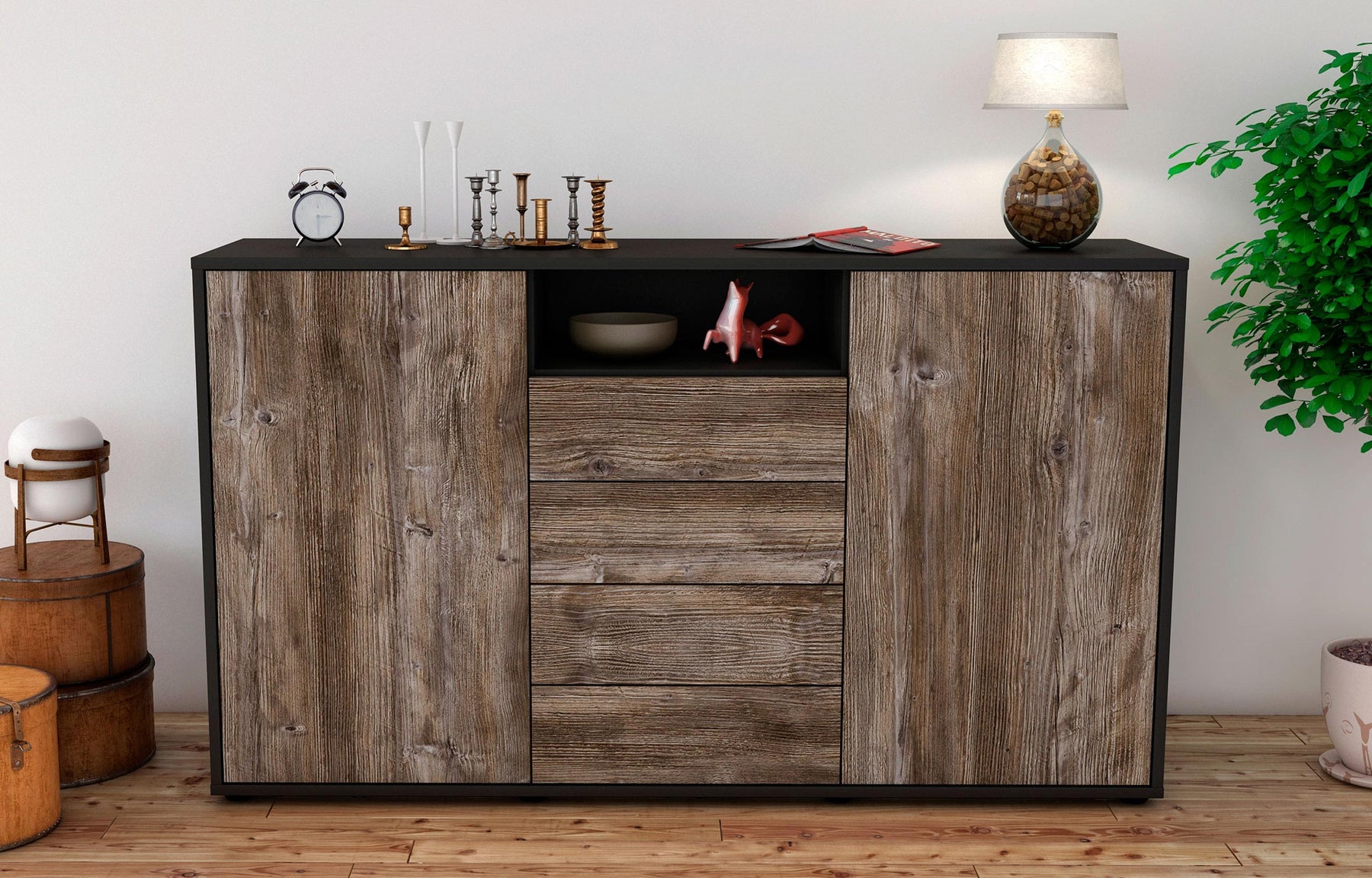 Sideboard Donnice, Treibholz (136x79x35cm)