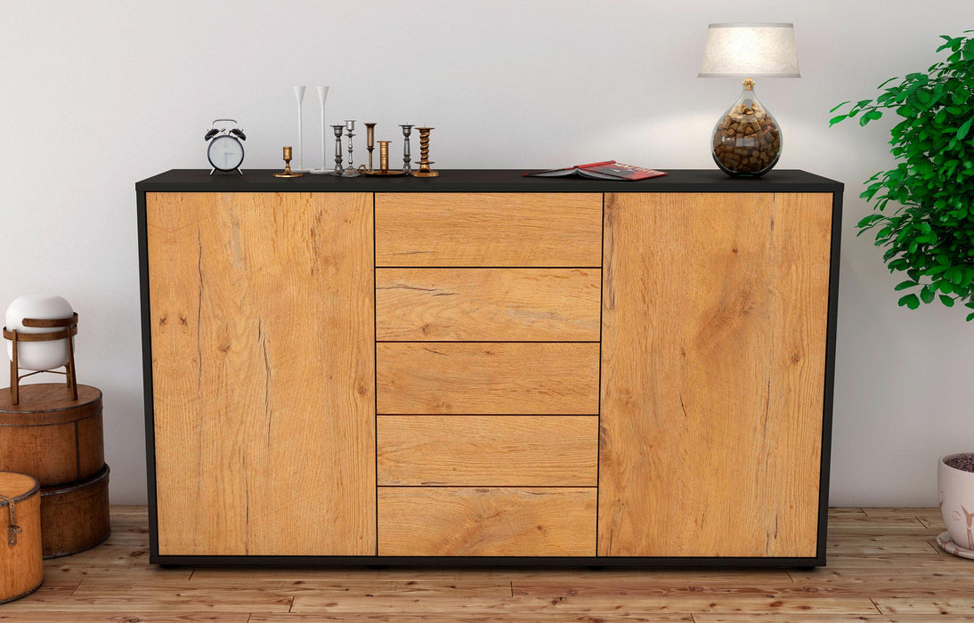 Sideboard Dorelly, Eiche (136x79x35cm)