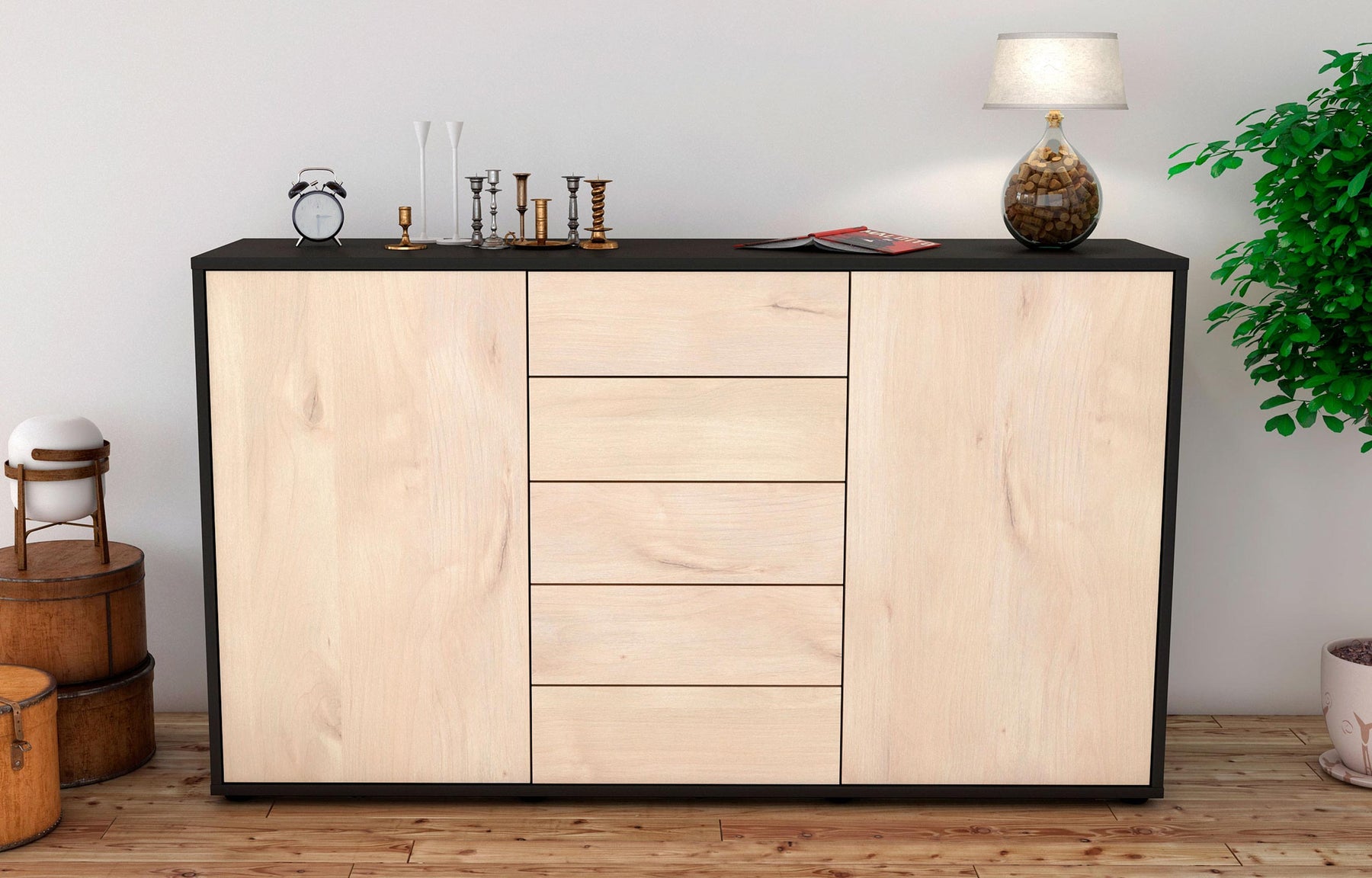 Sideboard Dorelly , Zeder (136x79x35cm)