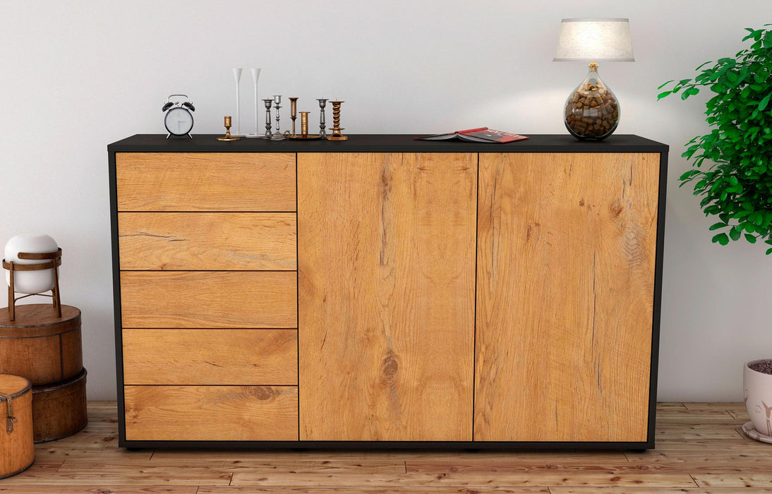 Sideboard Dorentina, Eiche (136x79x35cm)