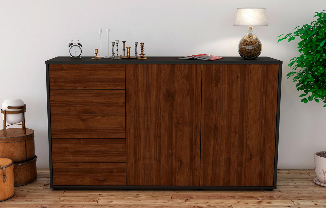 Sideboard Dorentina, Walnuss (136x79x35cm)