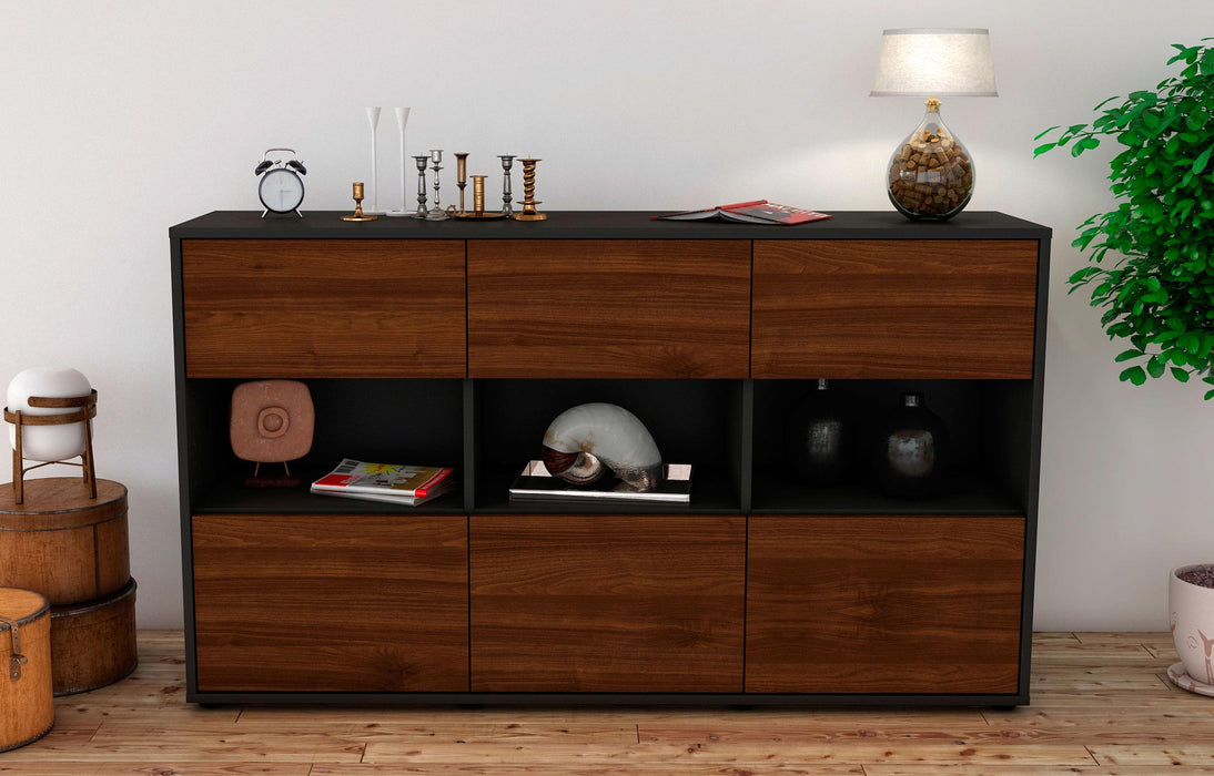 Sideboard Dorett, Walnuss (136x79x35cm)