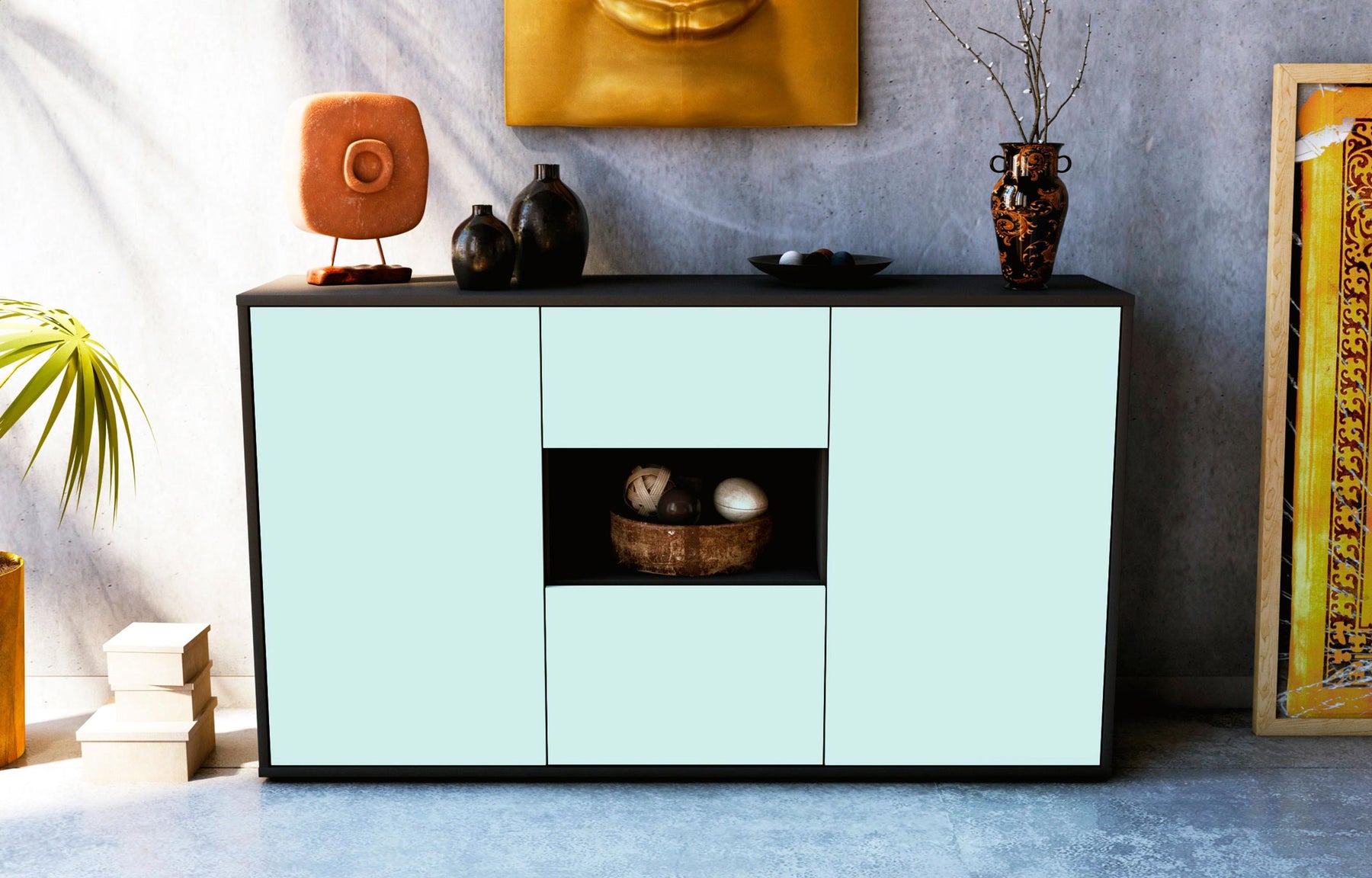 Sideboard Doriana, Mint (136x79x35cm)