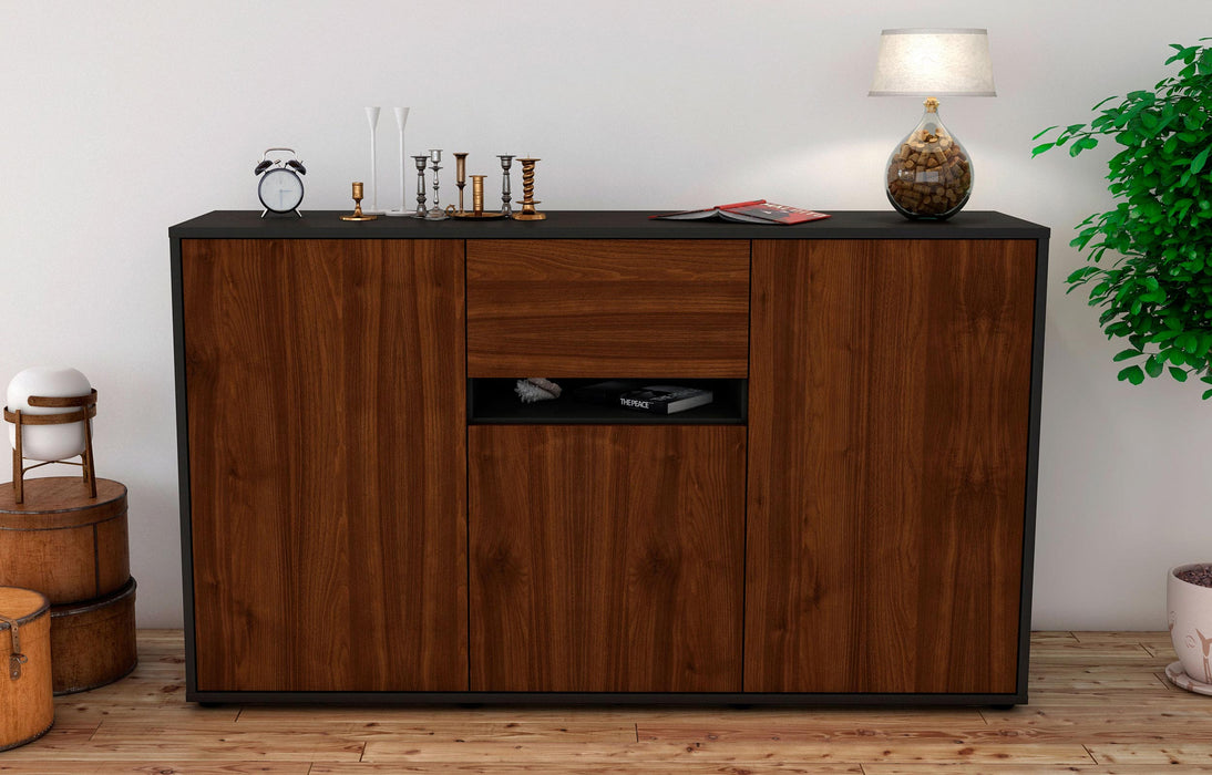 Sideboard Dorina, Walnuss (136x79x35cm)