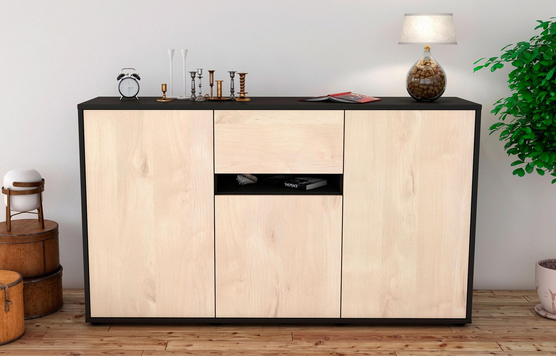 Sideboard Dorina , Zeder (136x79x35cm)